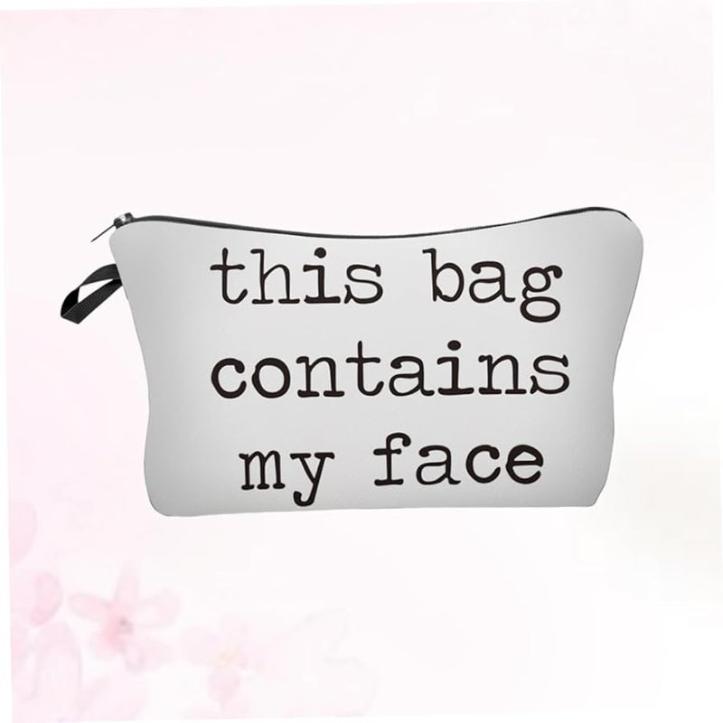 POPETPOP Black Cosmetic Pouch Zipper Makeup Bag For Women Travel Toiletries - Image 5